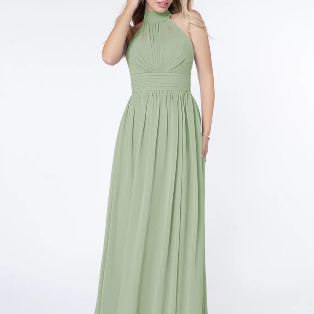 Azazie Iman Bridesmaids Dress in Dusty Sage